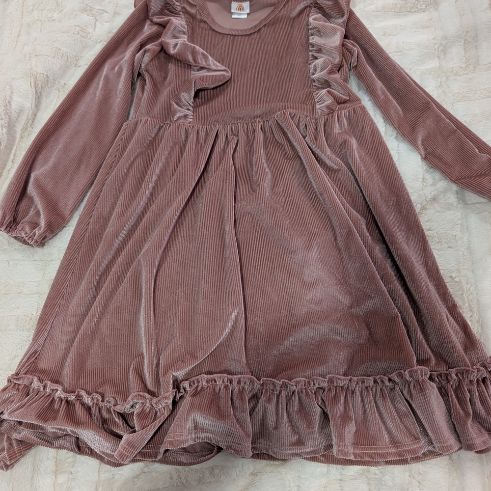 Girls' Pink Ruffle Dress